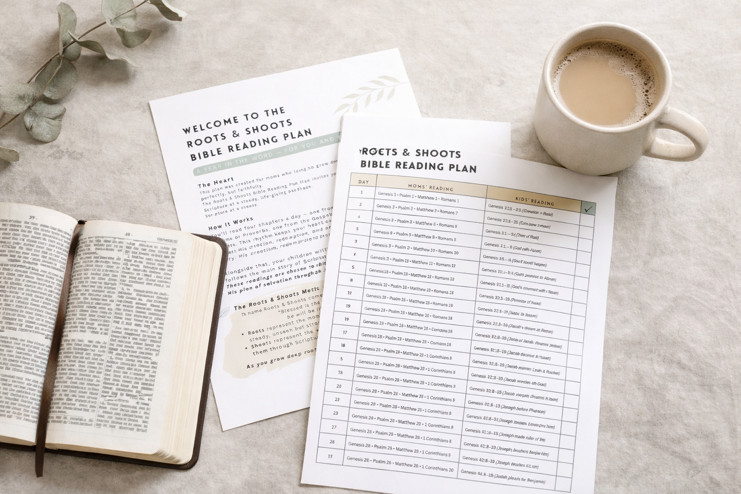 Roots & Shoots Bible Reading Plan (For Moms + Kids)