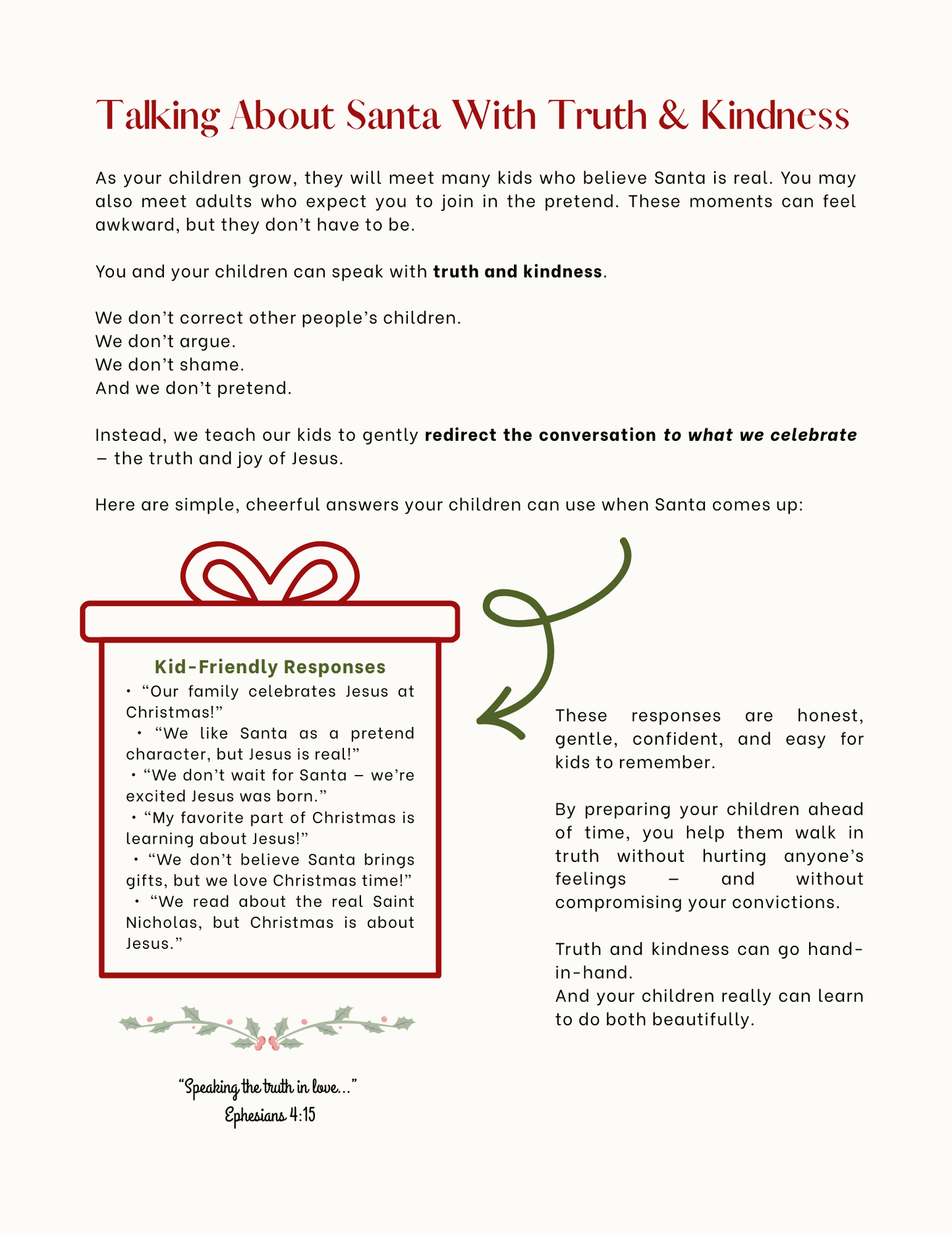 Let’s Talk About Santa: A Christ-Centered Guide for Families