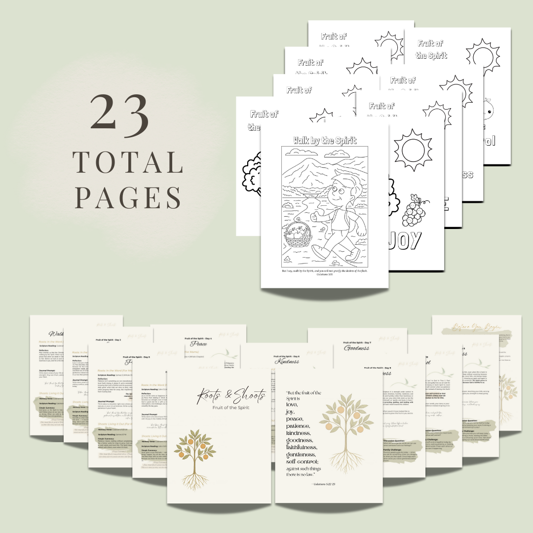Roots & Shoots: Fruit of the Spirit (11 Day Devotional for Moms + Kids)