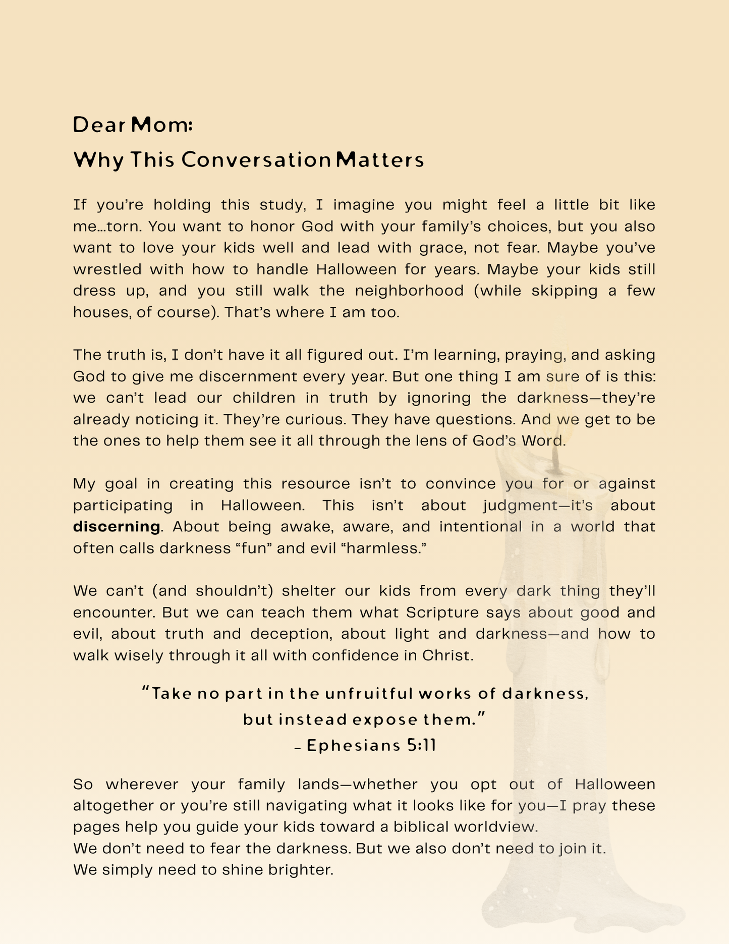 Exposing the Darkness: A Biblical Guide to Talking with Your Kids About Halloween